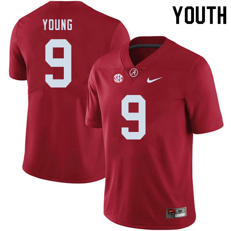 Youth #9 Bryce Young Alabama Crimson Tide College Football Jerseys Sale-Crimson